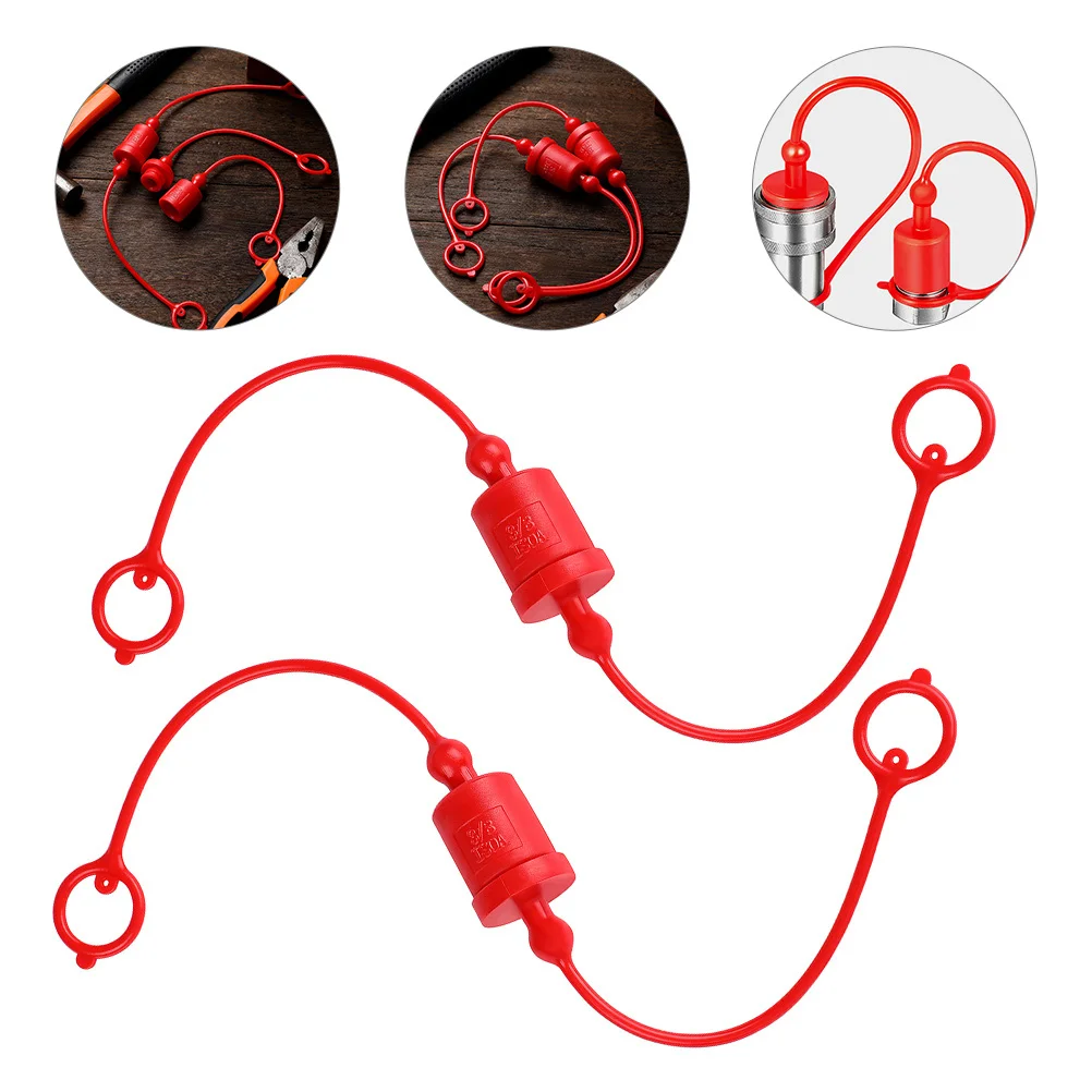 

2 Sets of Durable 3/4" NPT Connector with Dust Caps Hydraulic Quick Connector