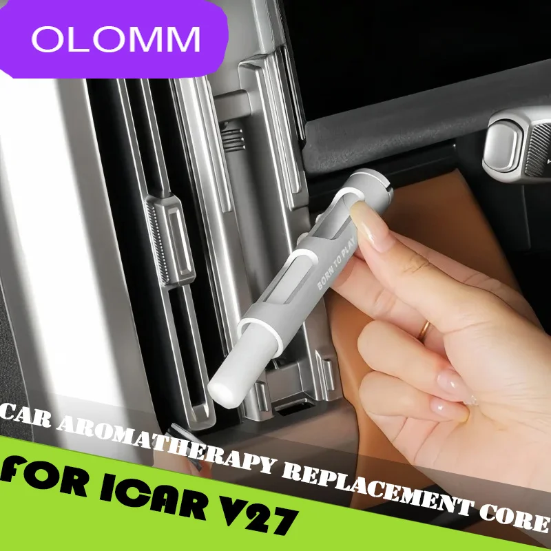 Фото Подходит для Chery ICAR V27 2026: Модифицированный автомобильный ароматизатор из алюминиевого сплава, оригинальный заводской сменный ароматический картридж №2