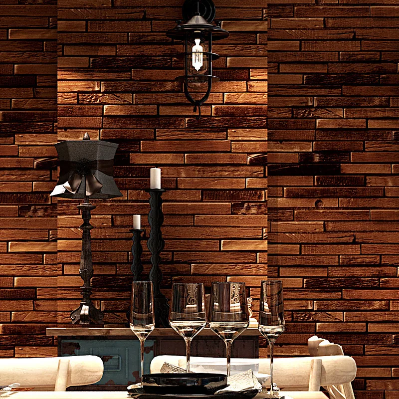 

American vintage made old personality wood grain wallpaper study bar restaurant clothing store cafe background wallpaper