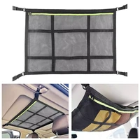 car ceiling storage net vehicle ceiling storage net pocket roof interior cargo net bag automobile portable trunk storage pouch