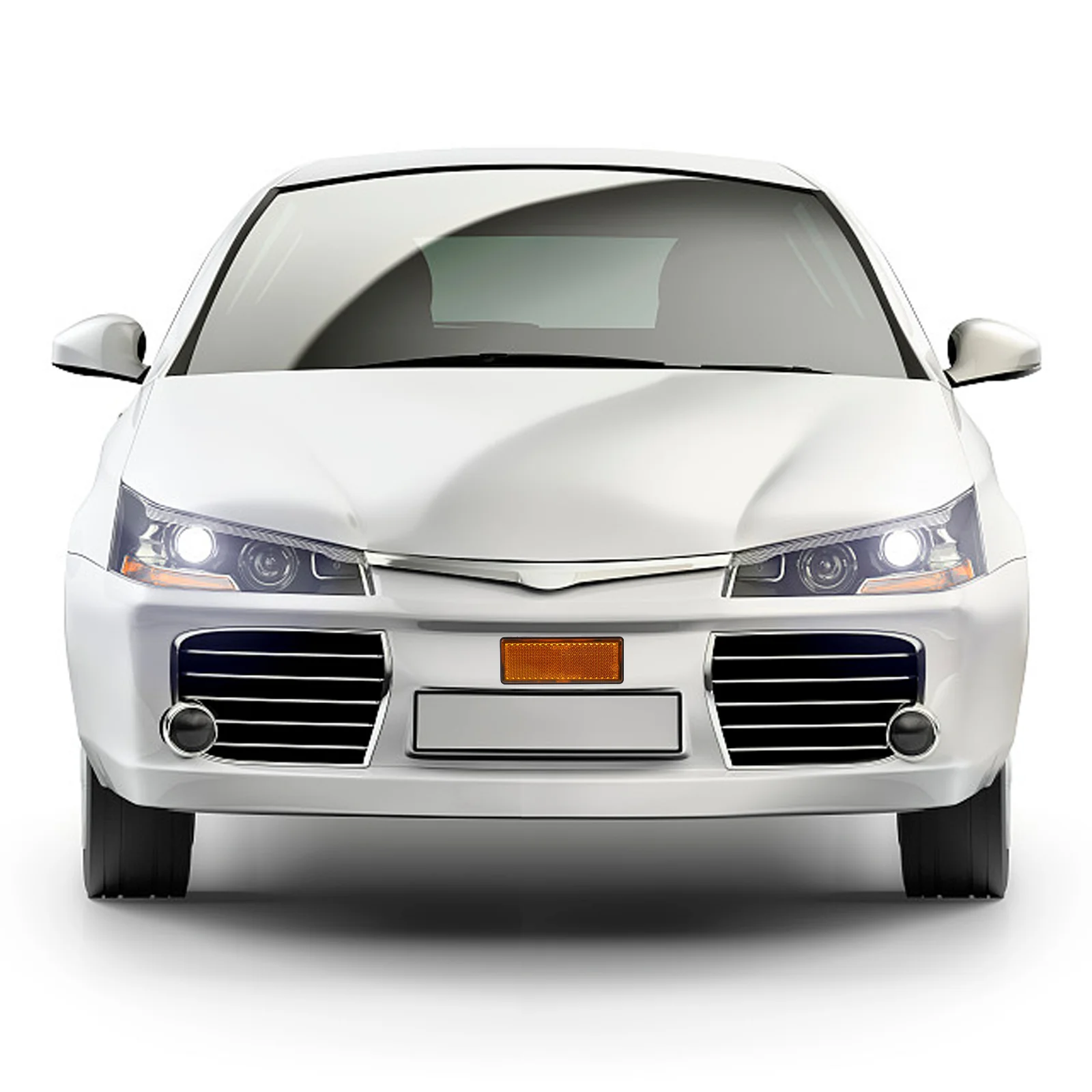 

10 Pcs Reflective Sheet Self-adhesive Car Reflectors Automotive Bumpers Strip Warning Tape Plastic Sticker Trailer