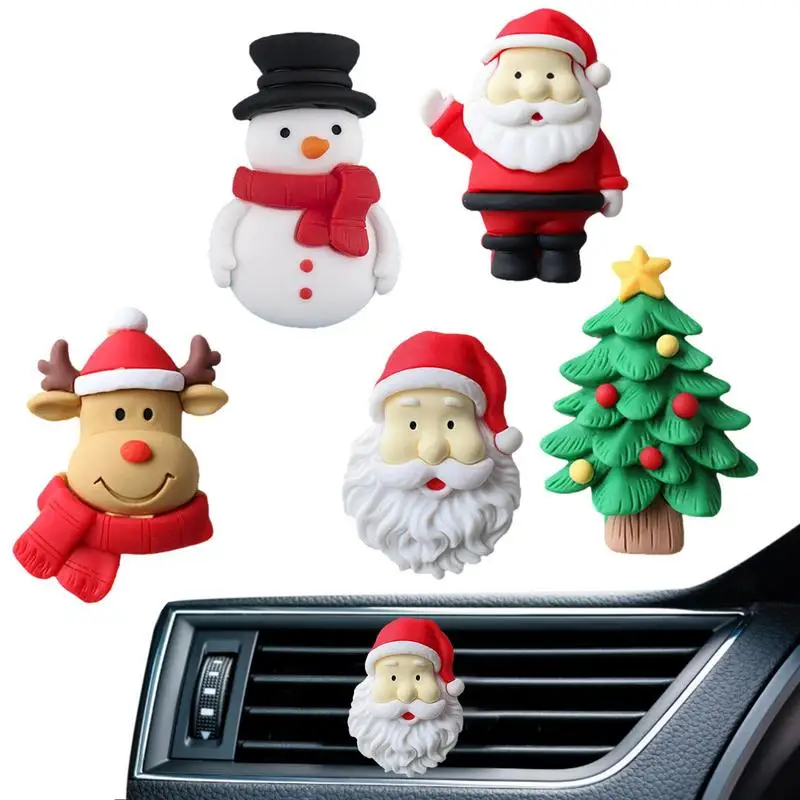 

Car Aromatherapy Diffuser Vent Clip 5pcs Portable Snowman Car Fragrant Diffuser Vent Clip Car Essential Oil Diffuser For Office
