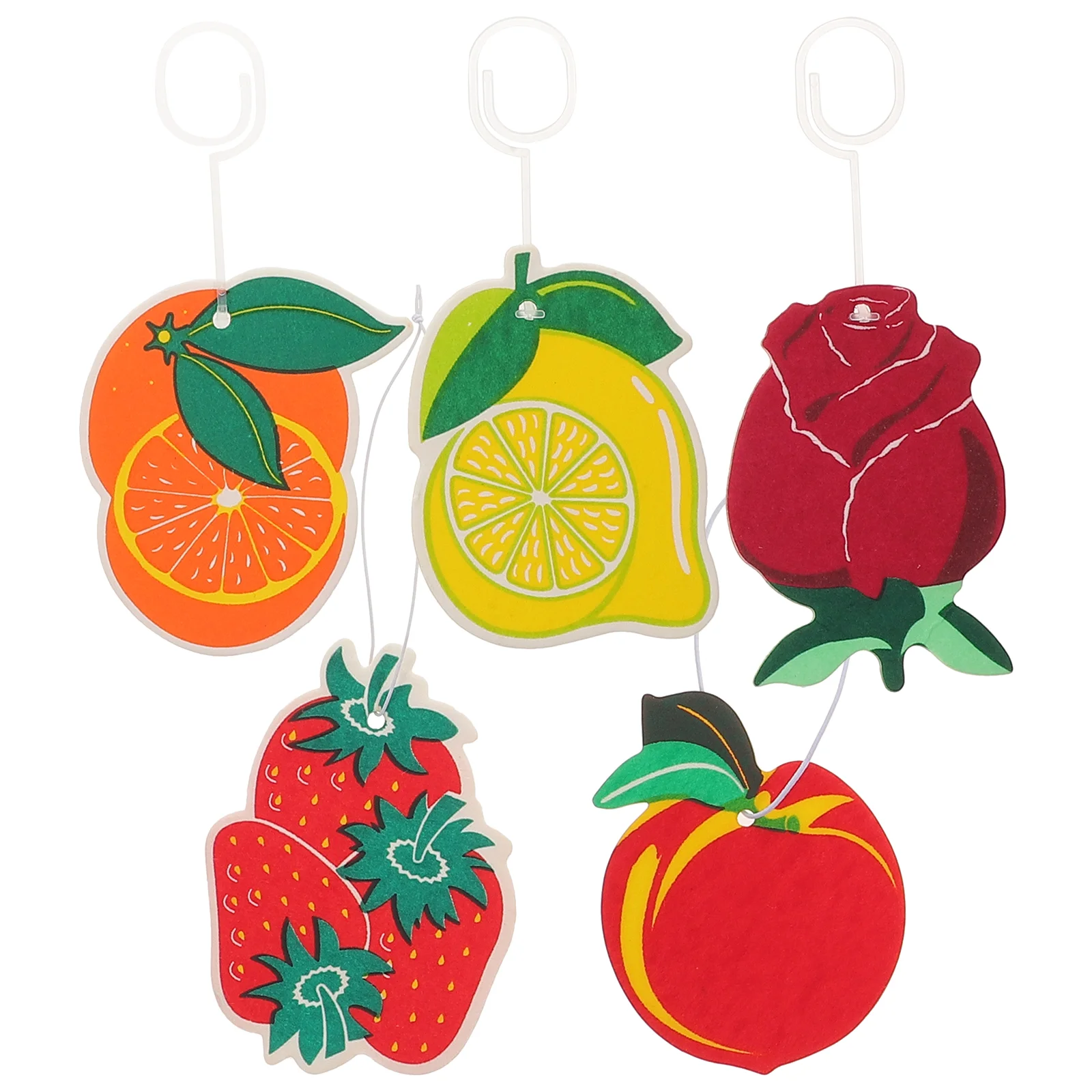 

10 Pcs Che Fruit Decor Car Accessory Fresheners Pendant Rearview Mirror Ornament Cotton Pulp Paper Air Car air freshener
