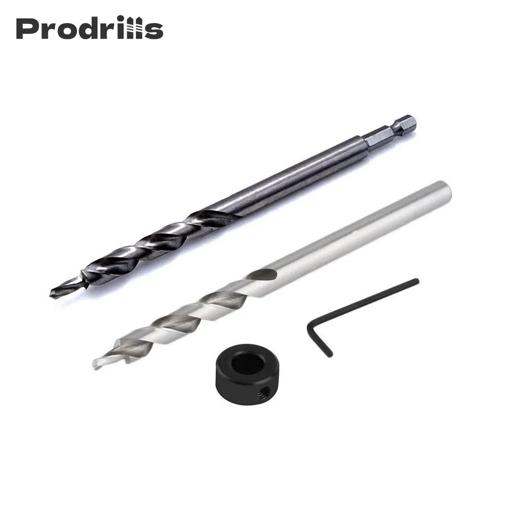 

9/9.5mm Twist Step Drill Bit 3/8" for Kreg Jig Manual Pocket Pilot Hole 1/4" Hex Round Shank