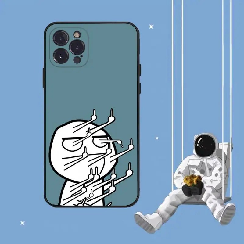 Чехол для телефона Funny Man со средним пальцем iPhone 8 7 6 6S Plus X SE 2020 XR XS 14 11 12 13 Mini Pro Max Mobile