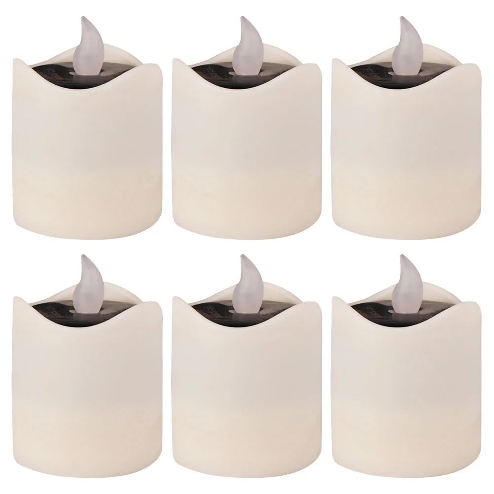 6 шт. лампа на солнечной батарее светодиодные лампы чайные светильники уличные