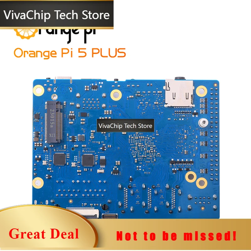 Фото VivaChip TechOrange Pi 5 Plus 8GB V1.5.1 Одноплатный компьютер RK3588 с двумя портами Ethernet 2.5G, поддержкой PCIE, ОС Android, Ubuntu, Debian №1