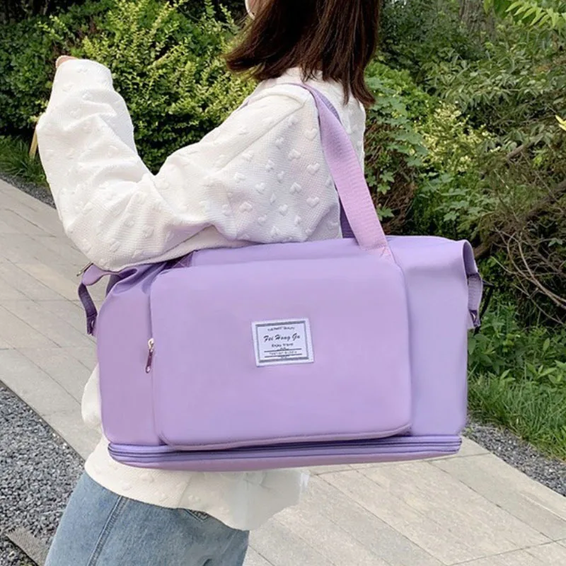 

Вместительная складная дорожная сумка, многофункциональная Женская портативная модная сумка через плечо, водонепроницаемая дорожная сумк...