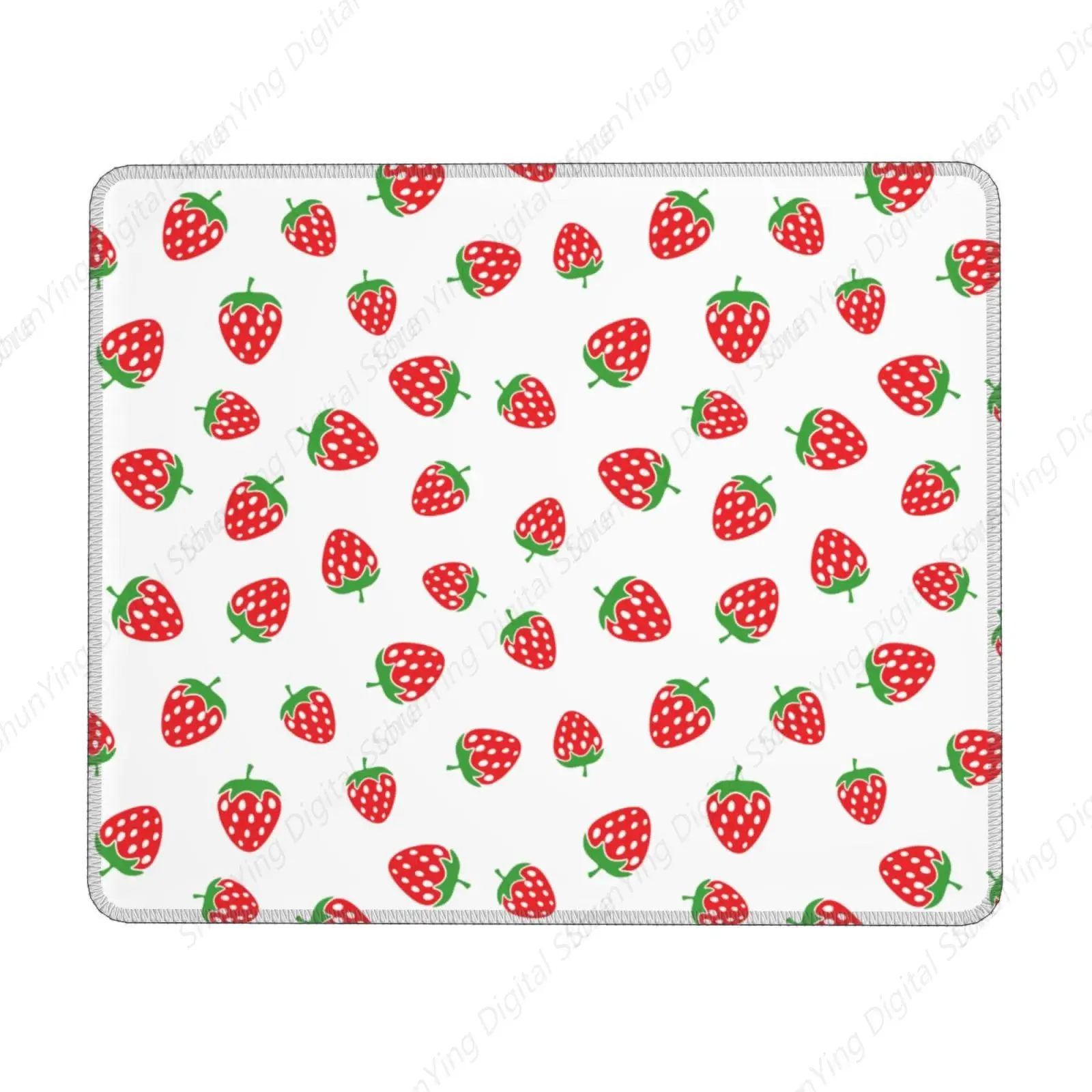 Коврик для мыши с фруктовым клубничным узором нескользящий резиновый мужской и