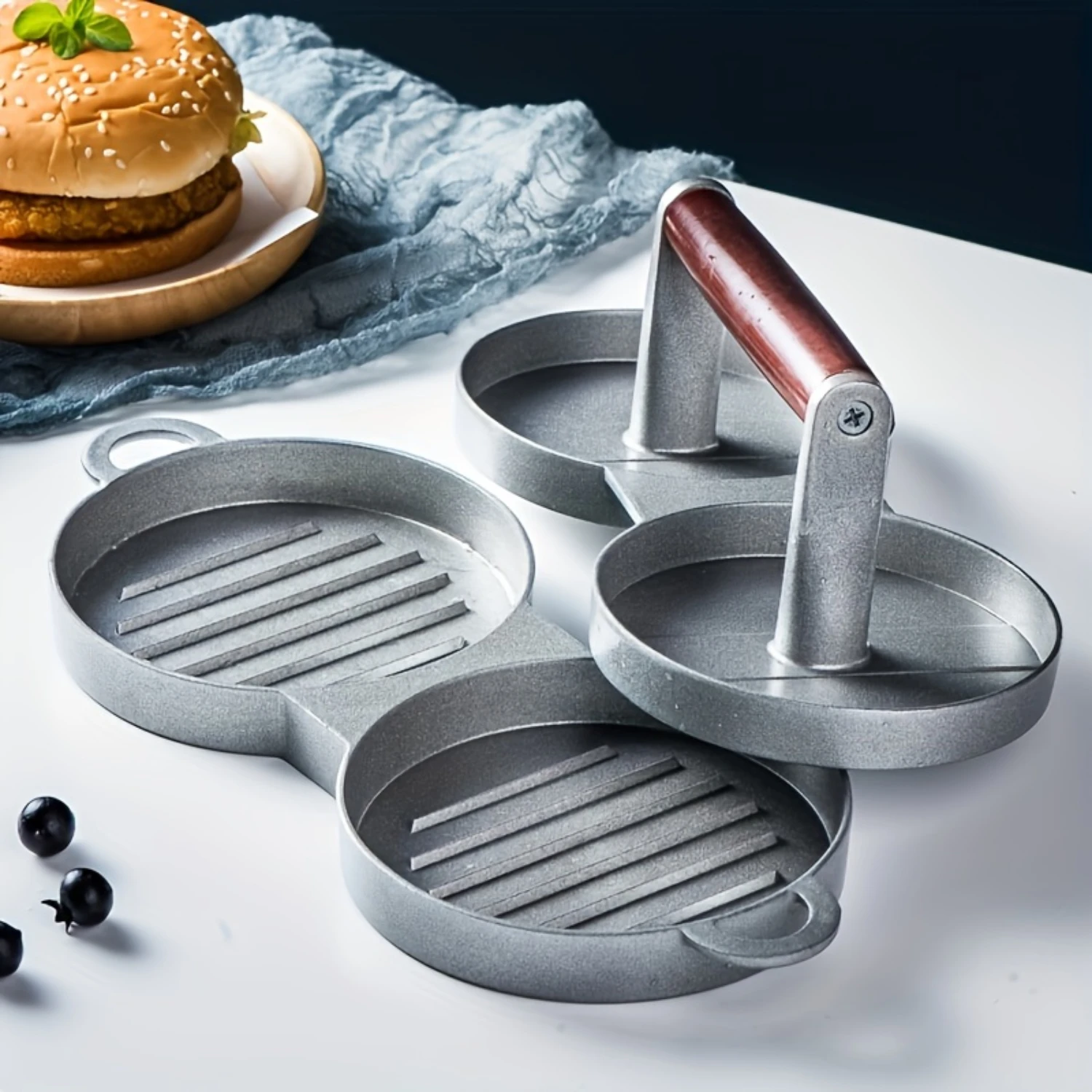 Easy-Clean пресс для гамбургеров из нержавеющей стали — ручная форма мяса и торта