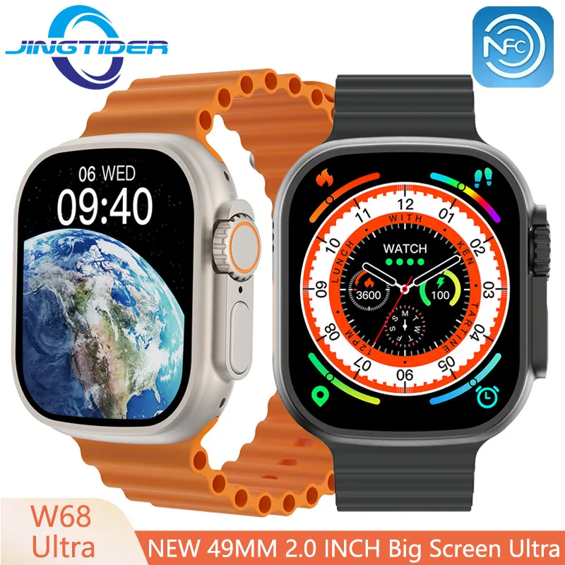 

W68 Ultra Smart Watch Series 8 2.0" HD IPS NFC Sports Smartwatch Men Women Bluetooth Call IP68 Waterproof PK H11 H10 HW8 DT8 IWO