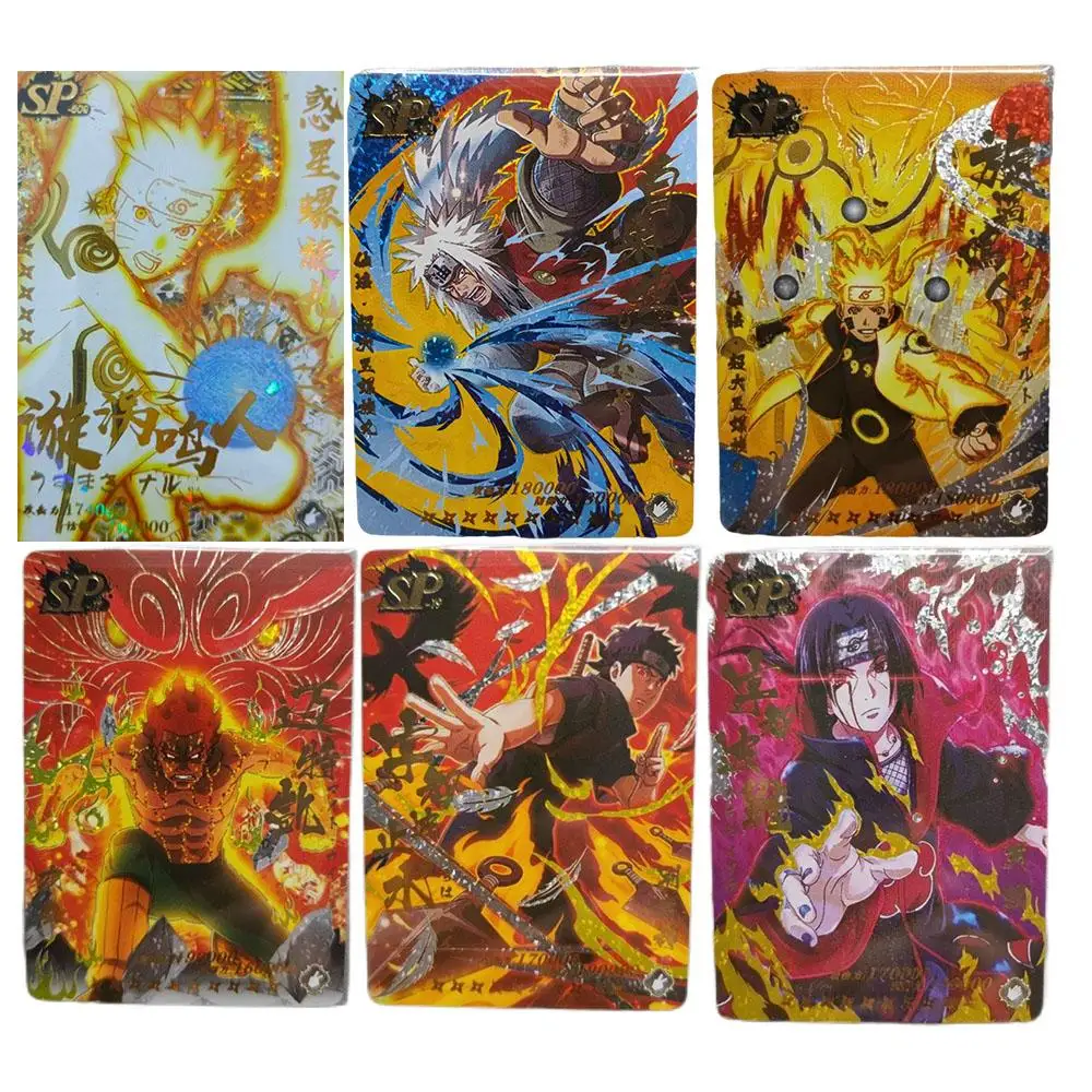 

Полный набор сверхредких карт Naruto Sp Ssp, горячее тиснение, флэш-карта Uchiha Sasuke Uchiha Obito Hatake Kakashi, коллекционная карта, игрушка