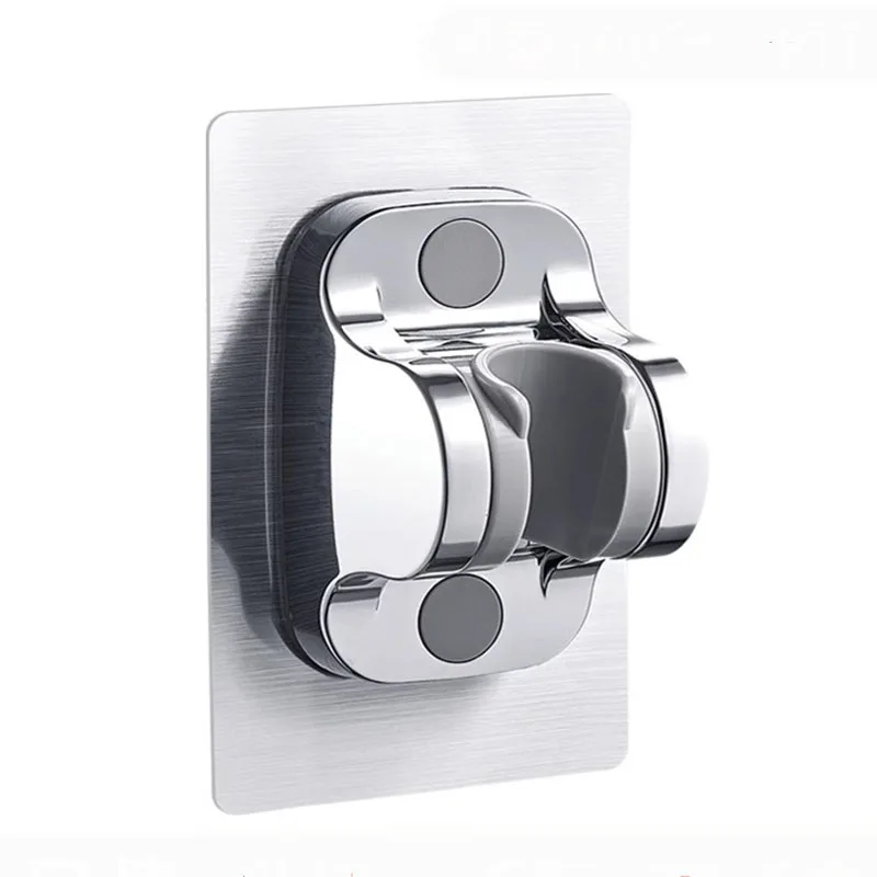 

Черный/серебристый универсальный держатель насадки для душа без дрели, кронштейн для насадки для душа, регулируемый настенный держатель для аксессуаров для ванной комнаты