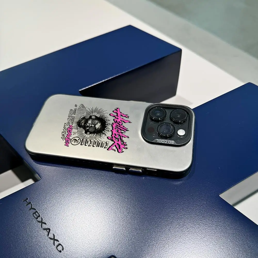Чехол для телефона H-HellstarS Fashion Logo для iPhone 17 16 15 14 13 12 11 Max, черный, фиолетовый, матовый, лазерный, металлический, с эффектом Авроры, Funda HYBXAXC (art.: 3920db3f7aeb3) - 3920db3f7aeb3