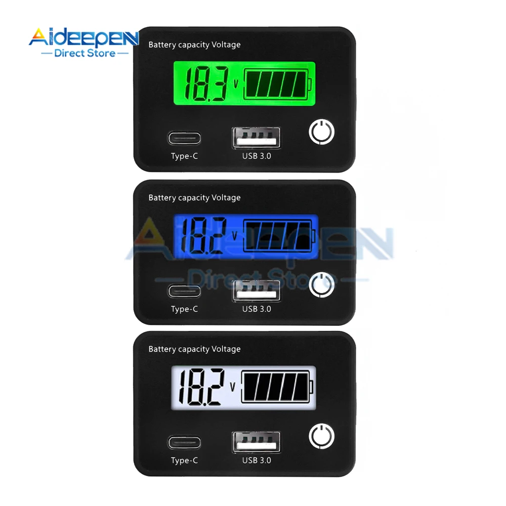 Индикатор емкости аккумулятора DC8-30V измерение