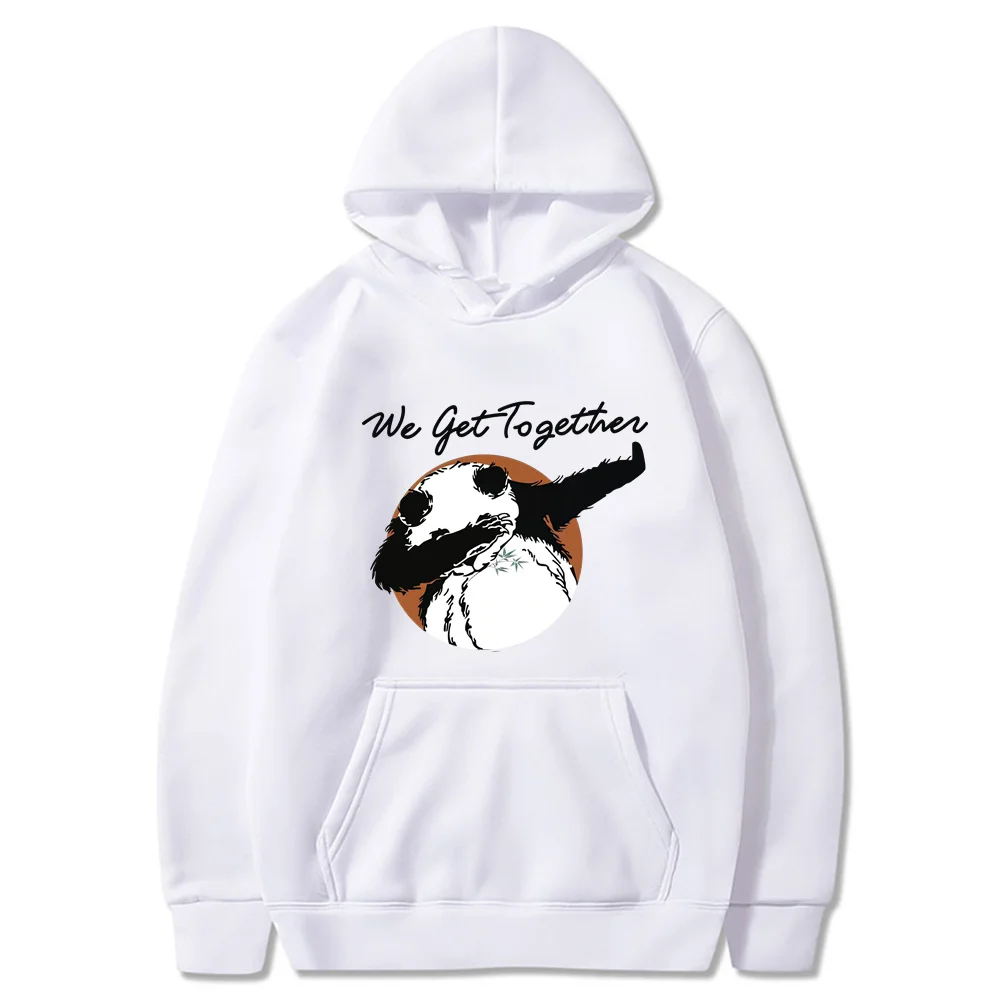 Мужской свитер с капюшоном и принтом гигантской панды из Китая Повседневный