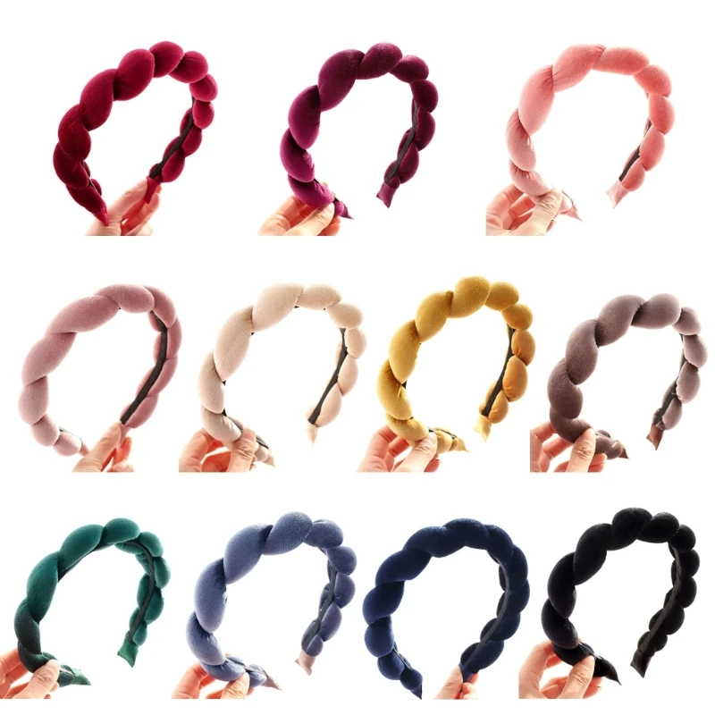 

VelvetHeadband Sponge Headband Braid Headband Hairhoop Skincare Headband Spa Headband Wash Face YogaSweatband Makeup