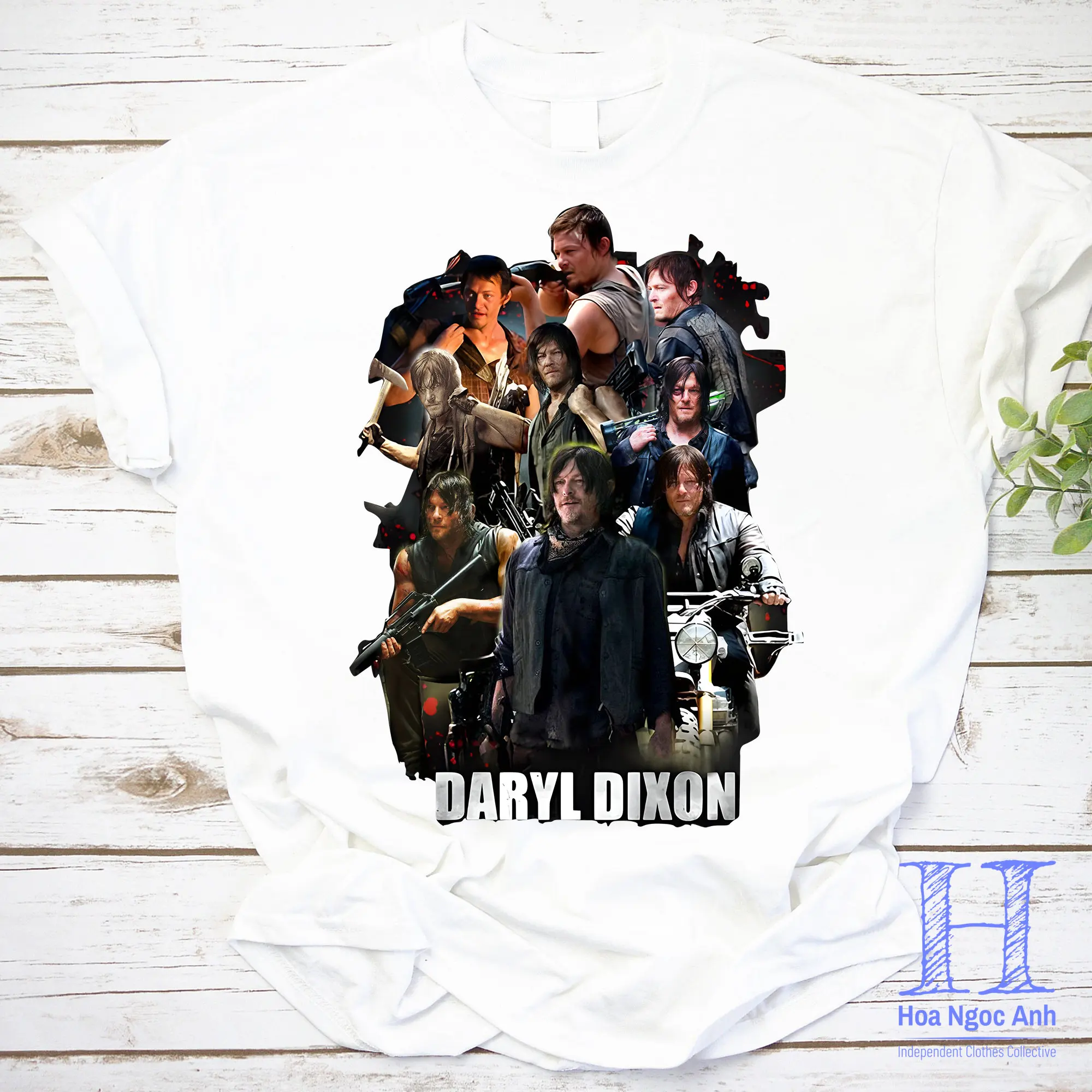 Винтажная футболка Daryl Dixon Collage Dixo Love для Norman Reedua