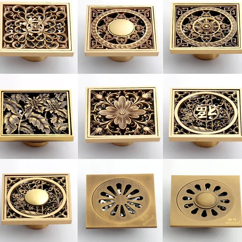 Европейские сливы для пола античная латунь слив душа дезодорант ванной комнаты