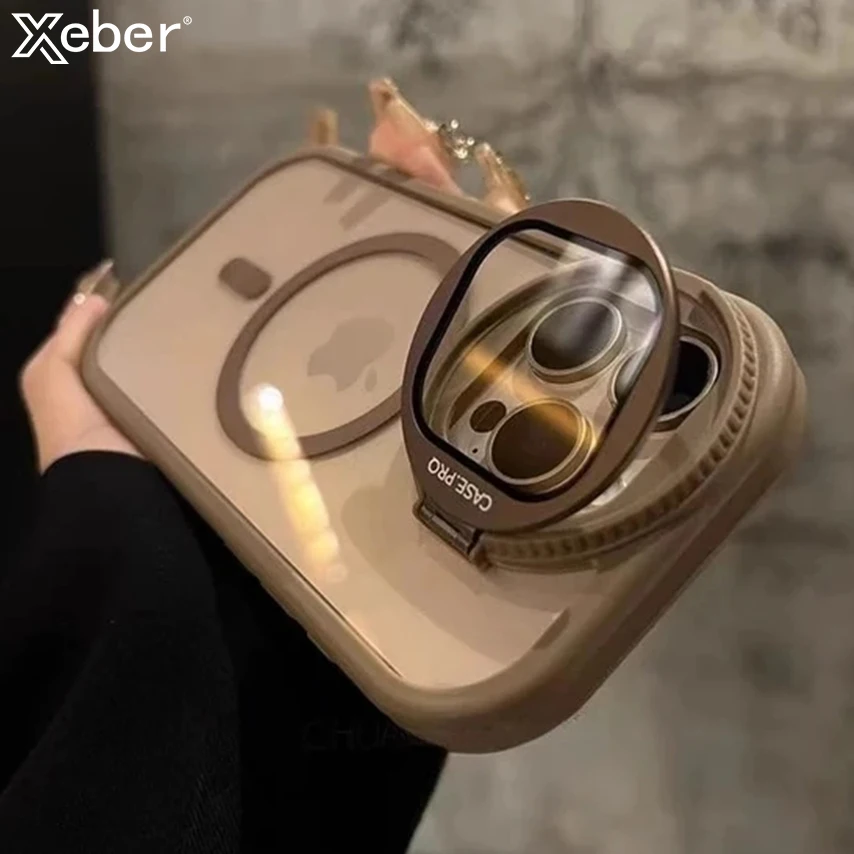 Защитный откидной кронштейн для объектива камеры магнитный чехол Magsafe iPhone 15 11 12 13