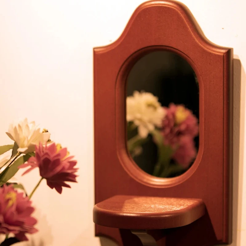 Средневековое настенное украшение зеркало винтажный деревянный настенный