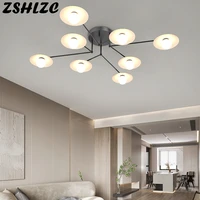 modern creative led ceiling lamps lighting blackgold round ceiling chandelier for dining living room bedroom home ceiling light