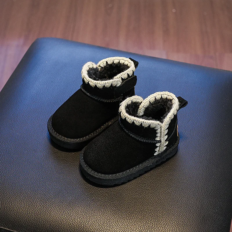 Зимние зимние сапоги для девочек блестящие три цвета детские короткие ботинки на