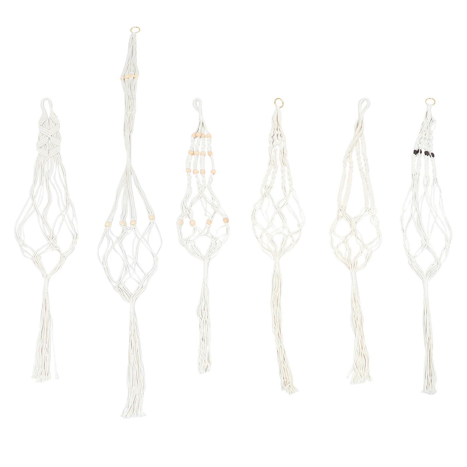 

6Pcs Gardening Flower Pot Net Bag Outdoor Hanging Flower Pot Holder for Home