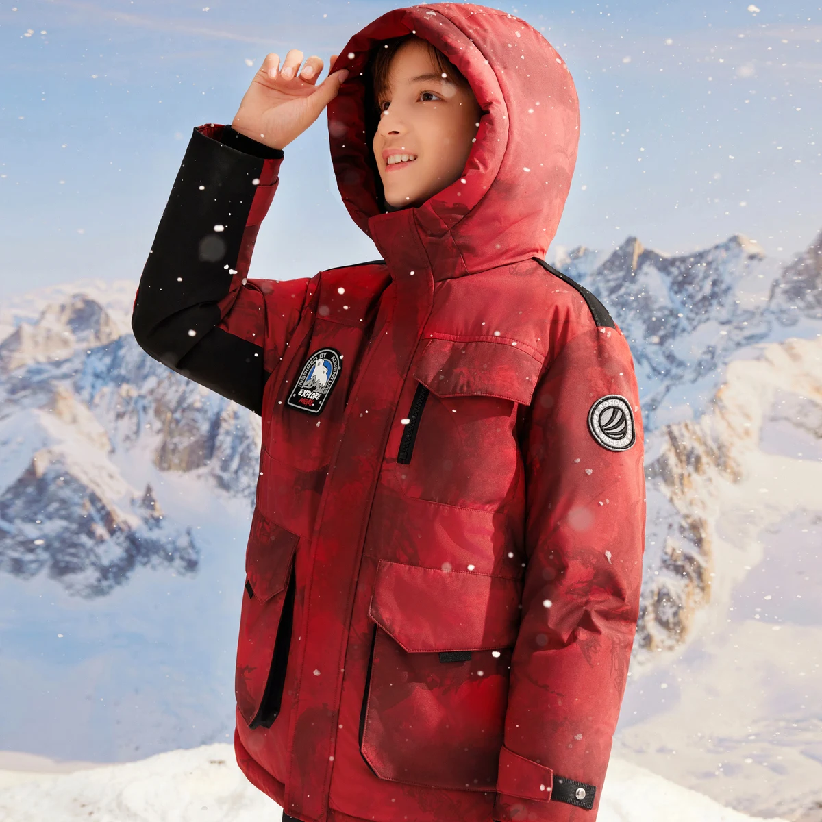 Bosideng детская легкая очень холодная пуховая куртка глубокая зимняя для мальчиков