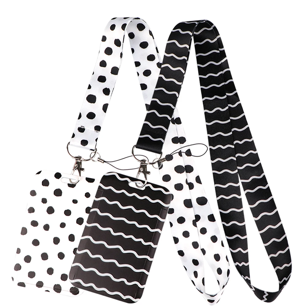 Ремешок на шею с узором брелок для ключей держатель удостоверения личности