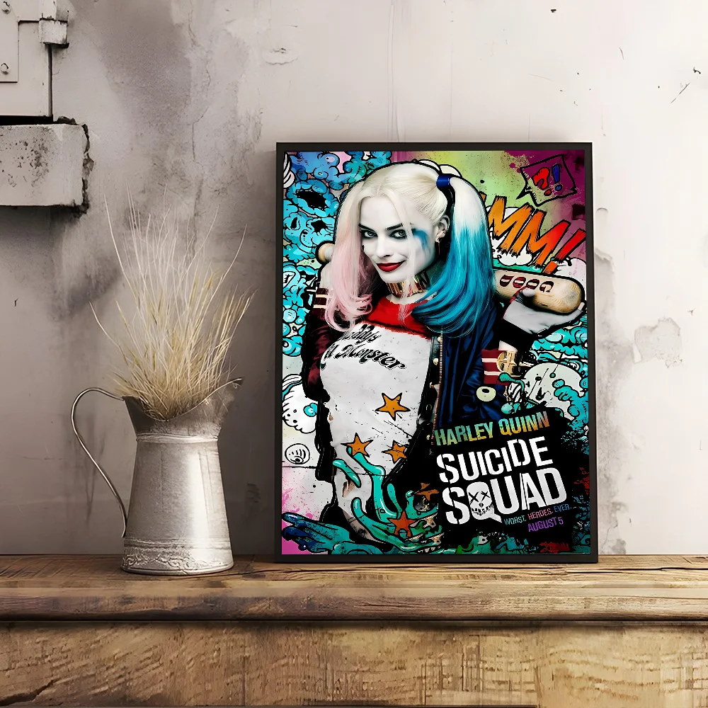 J-Joker H-Harley Quinn плакат наклейки художественные настенные фрески Декор игровой