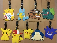 bandai pokemon keychain japanese animation pikachu key chain dragon turtle baggage claim tag pokemon boarding pass keyring