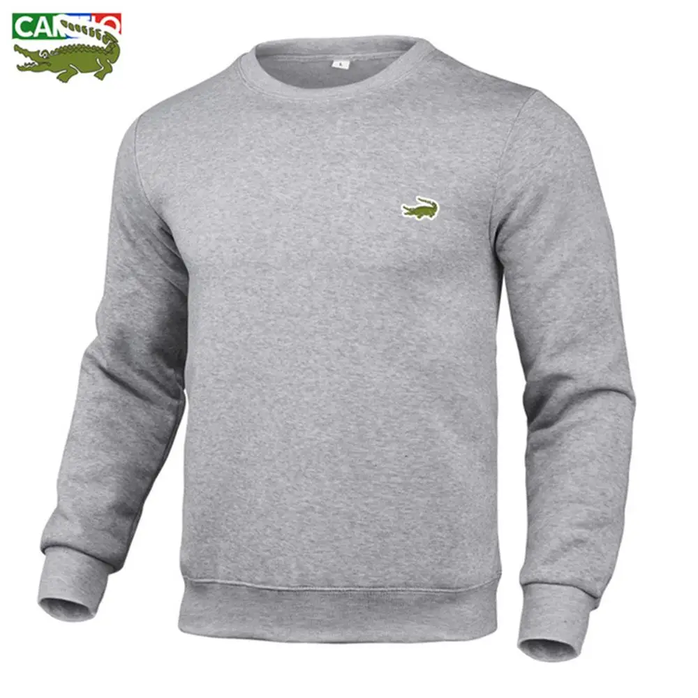 Men's casual embroidery clip o neck autumn and winter coat top sportswear men's coat y2k