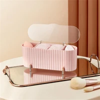pretty reusable dustproof separate cotton swabs dispenser qtips holder for bathroom makeup organizer makeup organizer