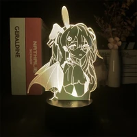 japanese anime game sexy beauty 3d lamp night light alarm clock base light projector directly supply color with remote decor