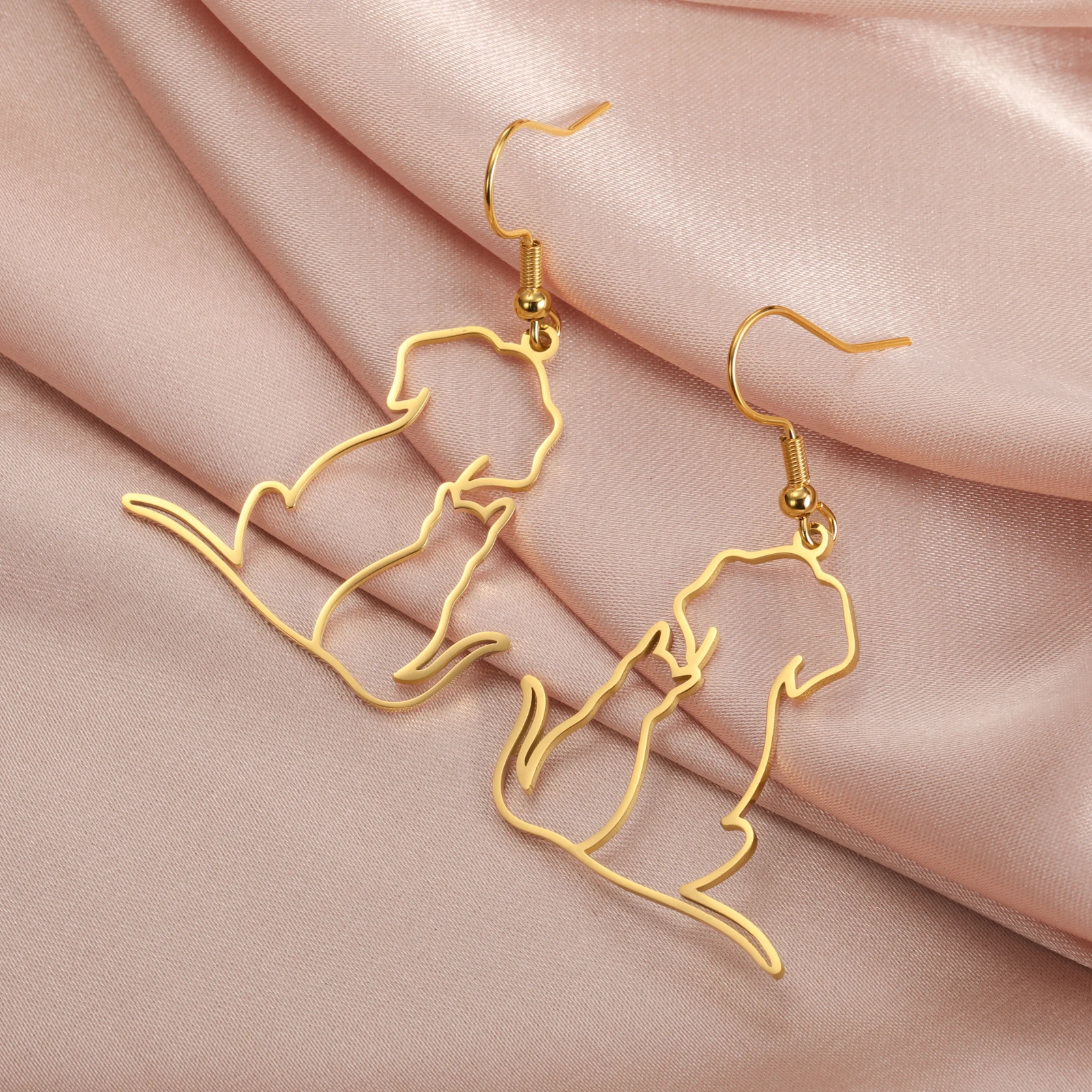 Серьги-подвески для собак и кошек из нержавеющей стали