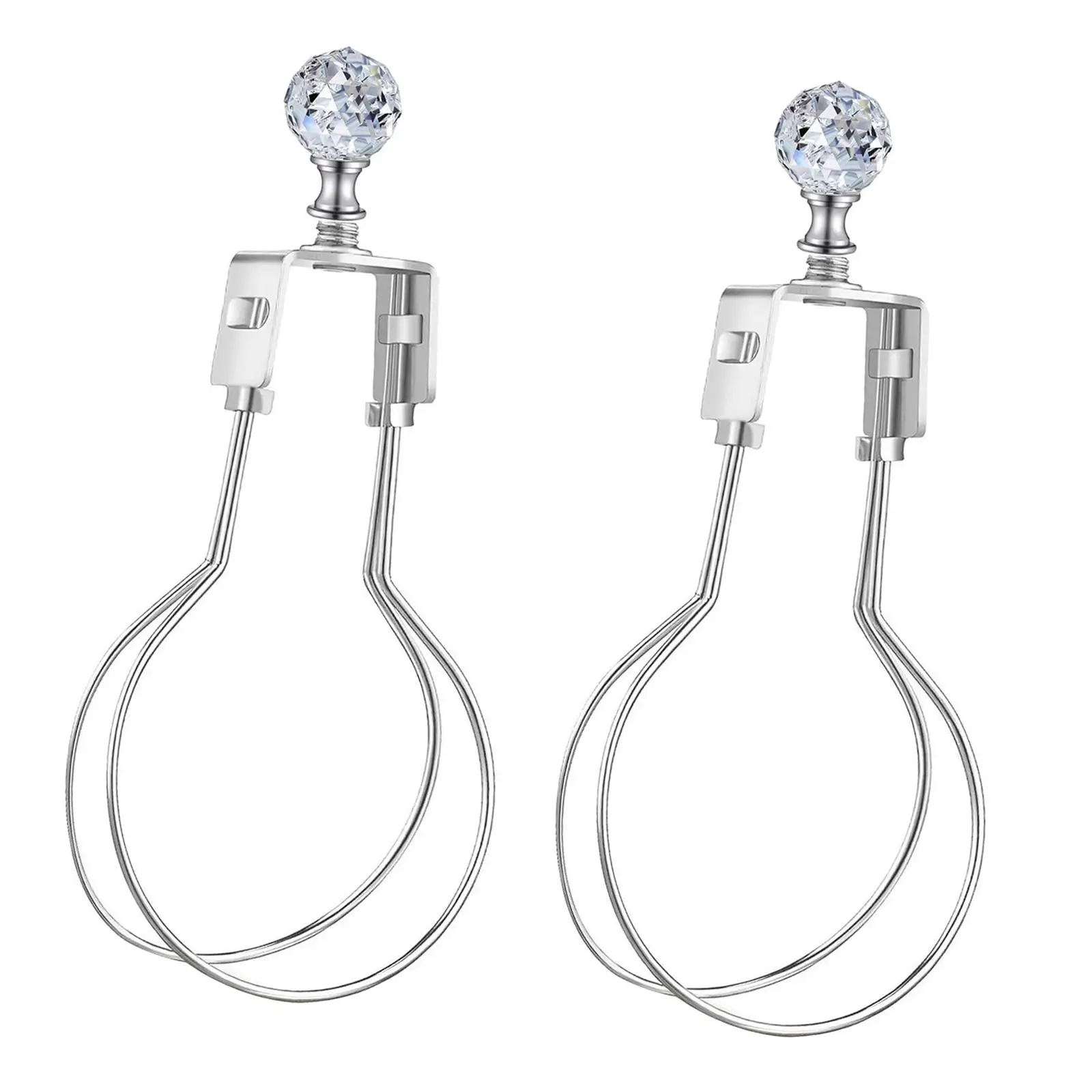 

Lamp Shade Light Bulb Clip Adapter with Shade Attaching Finials Light Bulb Holder Lamp Shade Holder for Round Light Bulbs 2 Pack