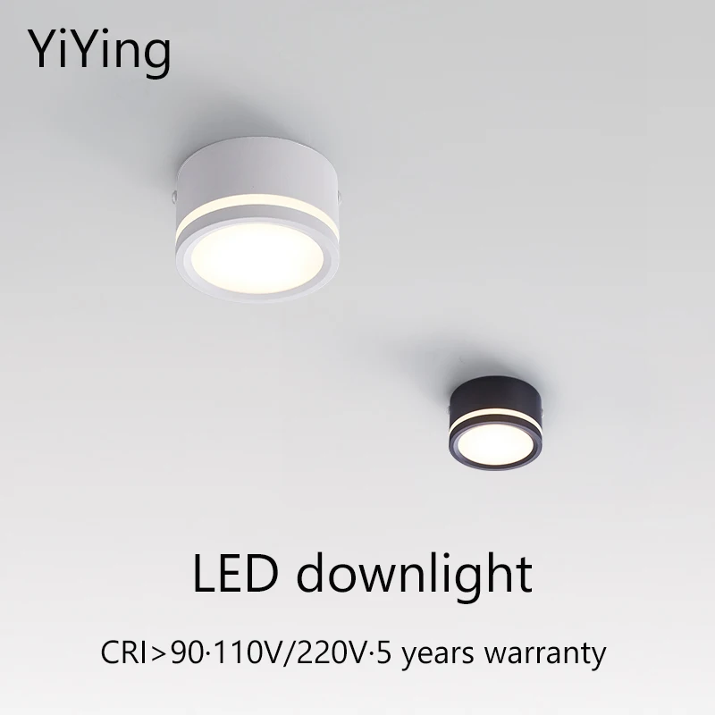 

YiYing Led Downlight Surface Mounted Ceiling Lamp 3W5W7W Small Ultra Thin Panel Light Fill Spot For Kitchen Living Room Lighting