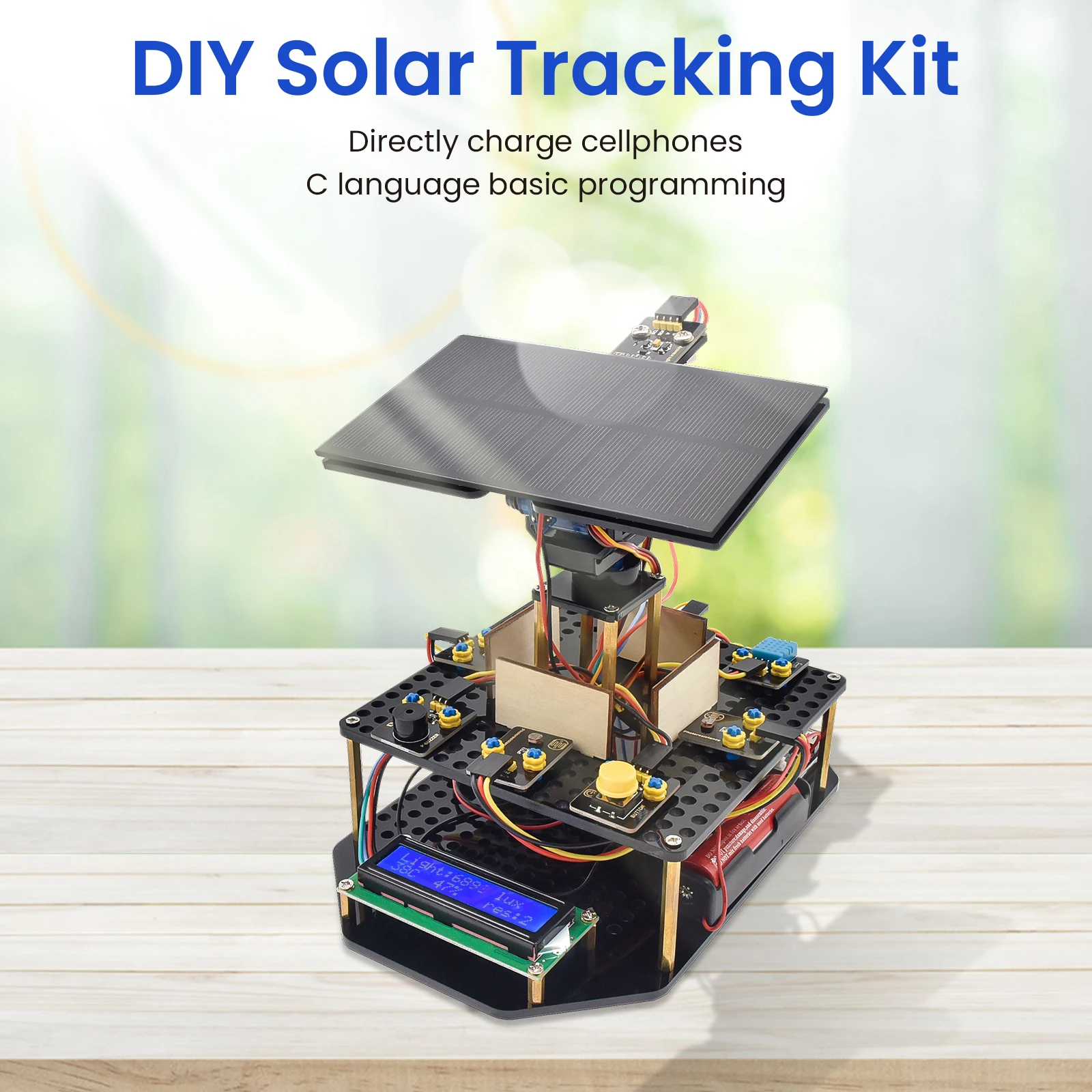 Keyestudio Solar Panel Tracking Kit  For Arduino UNO Kit Tracker System Electronic Kit Programming DIY Toys