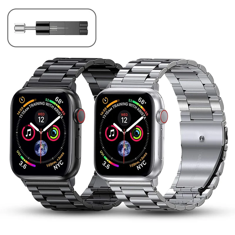 Metal Strap for Apple Watch Band 44mm 42mm 40mm 38mm Stainless Steel Bracelet for for iWatch 6 SE 5 4 3 2 1 Series Accessories