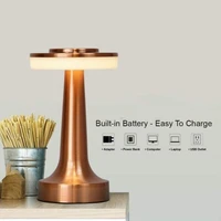 led table lamp retro bar coffee table lamp rechargeable touch sensor wireless night light restaurant living room decor light