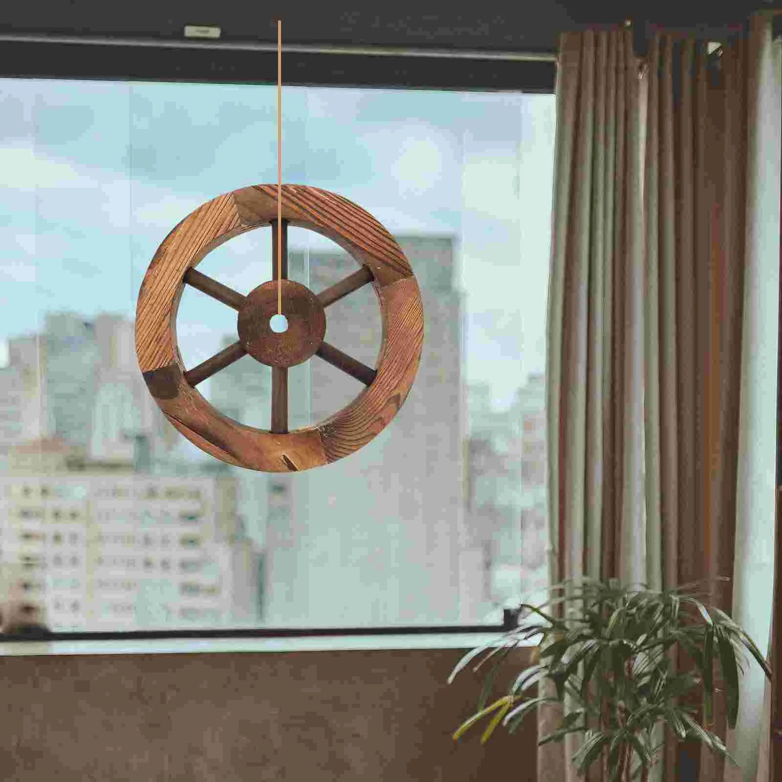 

Wheel Wall Decor Wagon Wooden Wheels Wood Rustic Decoration Decorative Western Vintage 3D Ornament Hanging Garden Nautical