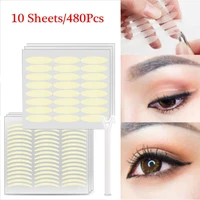 480pcs women beauty makeup tool breathable adhesive eye makeup tape eyelid stickers transparent double side eyelid