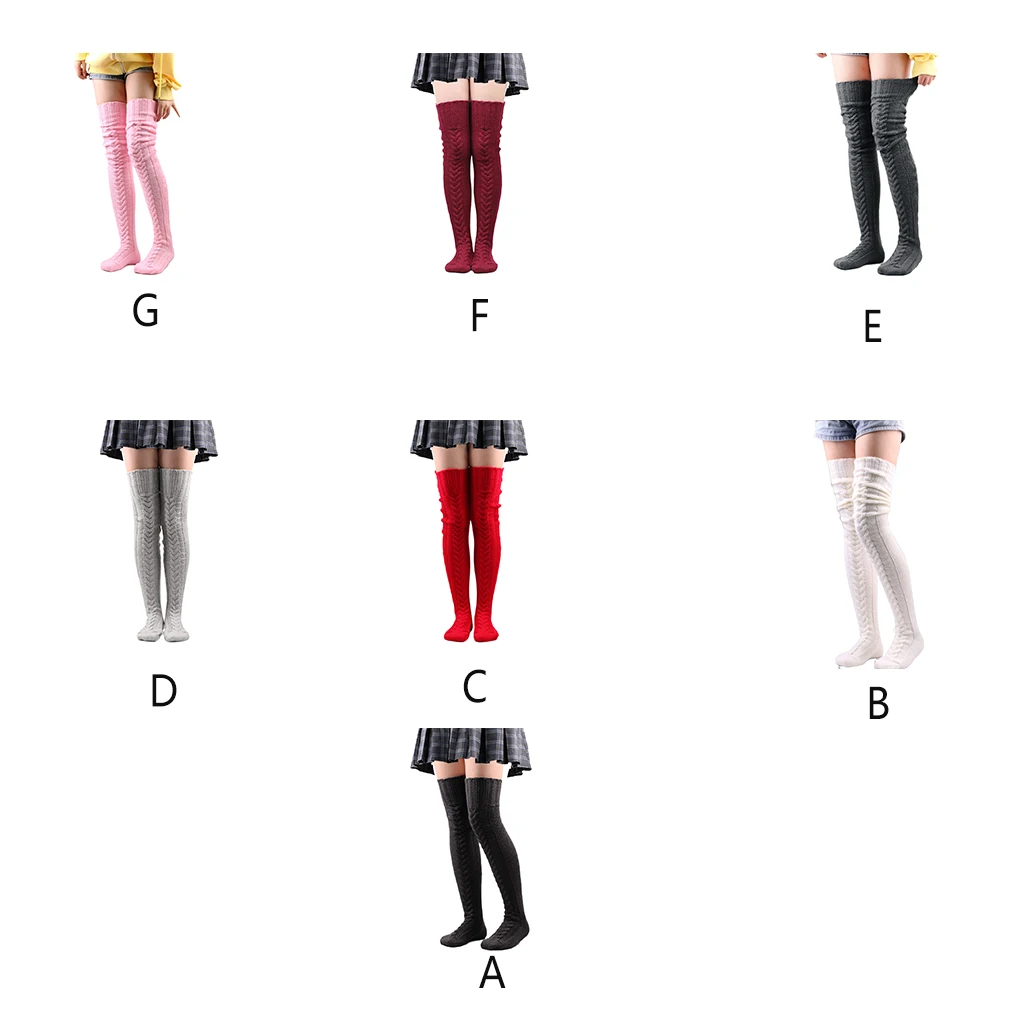 

1 пара, Женские однотонные зимние теплые чулки для ног