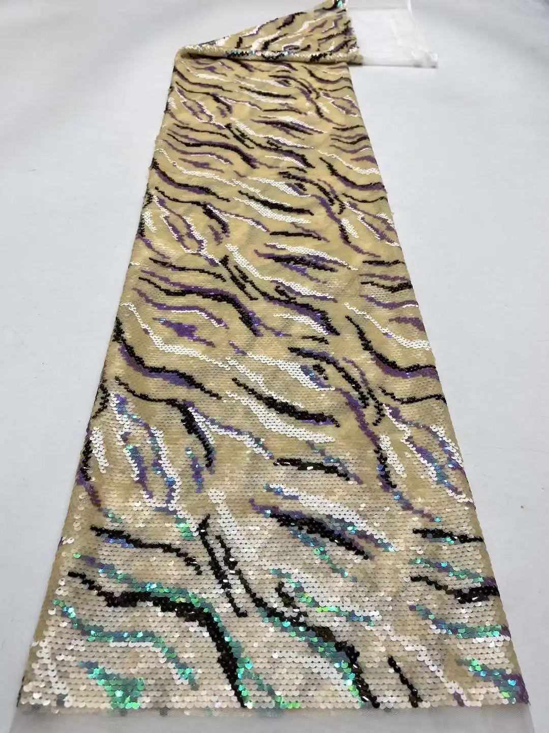 Роскошная нигерийская Тюлевая кружевная ткань с блестками 2024 вышивка