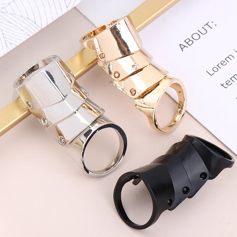 

Anime Cosplay Rings Punk Gothic Rock Scroll Joint Armor Knuckle Metal Finger Rings Collection Gifts Toys