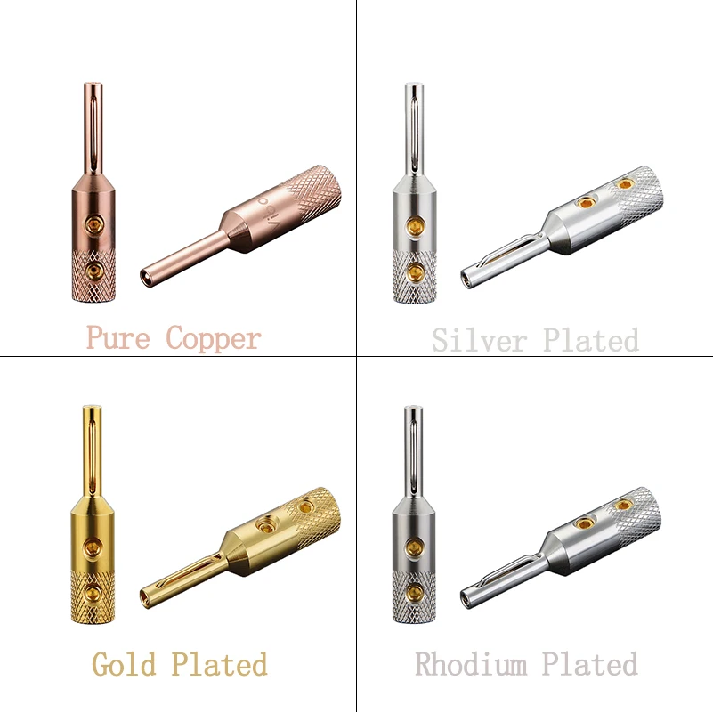 New Viborg Hifi Audio Banana Plug Pure Copper Silver/Gold/Rhodium Plated Available VB401 Jack Terminal for 5mm Speaker Wire