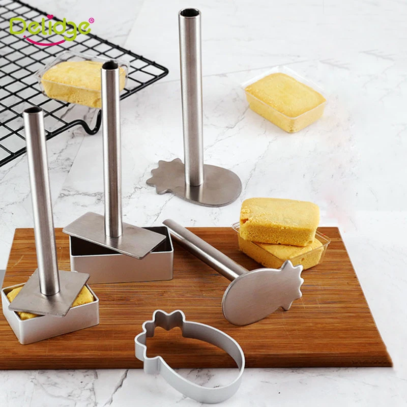

10pcs/set Cookie Cutter Mold Rectangle/Ellipse/Pineapple Shape Cake Mould Kitchen Biscuit Cutter Press Pastry Tools