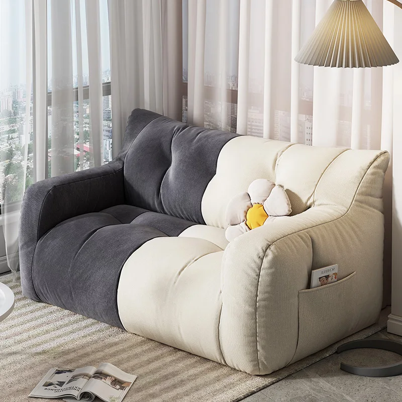 Sofá reclinable individual de 2 plazas, mueble de dormitorio Minimalista con cremallera,...