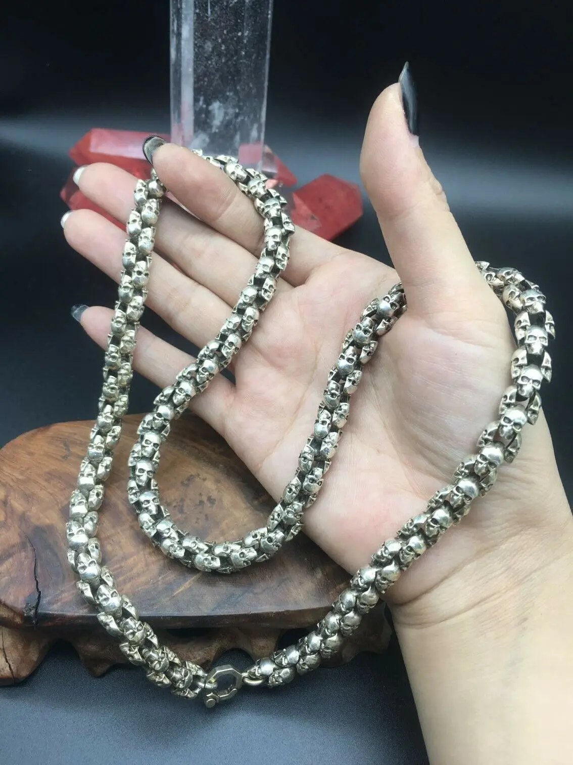 Редкое китайское тибетское серебряное ожерелье ручной работы Мяо ювелирные